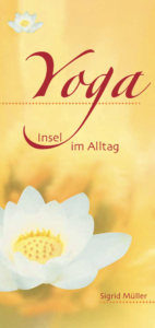 Titelseite des Flyer von Sigrid Müller, Yoga, Text