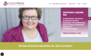 Internetseite von Elisabeth Diesner, Supervision & Coaching, Lektorat, Textüberarbeitung